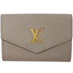 ルイ・ヴィトン Louis Vuitton ポルトフォイユ ロックミニ 札入れ 小銭入れ 三つ折り財布 カーフ グレージュ M69340 レディース 中古