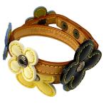 ルイ・ヴィトン Louis Vuitton フラワーレキシントン ブレスレット 2連 チョーカー エナメル ベージュ マルチカラー レディース 中古