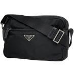 プラダ PRADA ロゴプレート ショルダーバッグ ナイロン ネロ(ブラック) レディース 中古