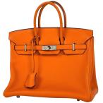 エルメス HERMES バーキン 25 ハンドバッグ ヴォースイフト オレンジ □J レディース 中古