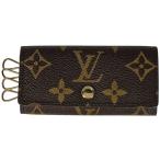 ルイ・ヴィトン Louis Vuitton ミュルティクレ 4 鍵入れ キーホルダー キーフック キーケース モノグラム ブラウン M62631 レディース 中古 ラッピング可