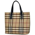 バーバリー BURBERRY チェック柄 ハンドバッグ ノバチェック トートバッグ ハンドバッグ コーティングキャンバス ベージュ マルチカラー レディース 中古