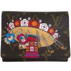 ルイ・ヴィトン Louis Vuitton ポルト フォイユ ヴィクトリーヌ ヴィヴィエンヌ 日本限定 三つ折り財布 モノグラム ブラウン ピンク M69754 中古 ラッピング可