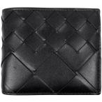 ボッテガヴェネタ BOTTEGAVENETA イントレチャート 二つ折り 財布 ナッパ 二つ折り財布 レザー ブラック レディース 中古 ラッピング可