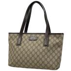 グッチ GUCCI GG柄 トートバッグ ハンドバッグ トートバッグ コーティングキャンバス ベージュ ブラウン 211138 レディース 中古
