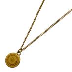 クリスチャンディオール Christian Dior ロゴ ネックレス 丸型 ラウンド ネックレス GP ゴールド レディース 中古