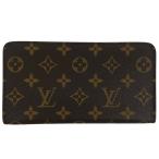 ルイ・ヴィトン Louis Vuitton ポルト モネ ジップ 札入れ 小銭入れ 長財布 モノグラム ブラウン M61727 レディース 中古 ラッピング可