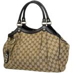 グッチ GUCCI GG柄 スーキー ハンドバッグ トートバッグ ハンドバッグ GGキャンバス ベージュ ブラウン 211944 レディース 中古