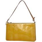 ルイ・ヴィトン Louis Vuitton レキシントン ハンドバッグ 化粧 エナメル アクセサリーポーチ モノグラムヴェルニ ライムイエロー M91058 レディース 中古