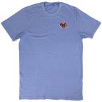 モンクレール MONCLER ロゴ Tシャツ ハート ワッペン 8C00021 トップス 半袖Tシャツ 綿 ライトブルー メンズ 中古