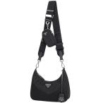 プラダ PRADA ロゴプレート ショルダーバッグ Re-Edition 2005 ショルダーバッグ テスートナイロン ネロ(ブラック) 1BH204 レディース 中古