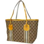 ショッピングＧＧ グッチ GG柄 ジョリー ハンドバッグ シェリーライン トートバッグ GGキャンバス ベージュ イエロー 211971 在庫一掃