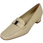 サルヴァトーレフェラガモ Salvatore Ferragamo ヴァラ パンプス ロゴ ローヒール 靴 パンプス レザー アイボリー レディース 中古