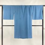 道行 身丈105.5cm 裄丈67.5cm L 和装コート 角衿 地紋 水色 正絹 美品 逸品 中古