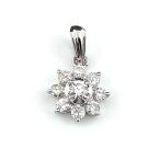 ダイヤモンド デザインペンダントトップ プラチナ ペンダントトップ Pt900 ダイヤモンド レディース 中古