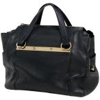クロエ Chloe ロゴ ハンドバッグ 2WAY ショルダーバッグ ハンドバッグ レザー ブラック レディース 中古