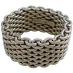 ティファニー TIFFANY&amp;Co. サマセット メッシュ リング 指輪 リング 11号 シルバー925 シルバー レディース 中古