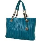 ブルガリ BVLGARI モネーテ ナッパプリセ チェーントートバッグ ショルダーバッグ トートバッグ レザー グリーン レディース 中古