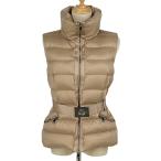モンクレール MONCLER ロゴベルト ダウンベスト TAREG GILET ダブルファスナー アウター ダウンベスト ベージュ レディース 中古