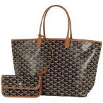 ショッピングゴヤール ゴヤール GOYARD サン ルイ PM ショルダーバッグ 総柄 リバーシブル トートバッグ コーティングキャンバス ブラウン 中古 在庫一掃