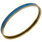  Hermes HERMESe мой yu Uni рука колесо 7 сокровищ жарение точка рисунок браслет GP голубой женский б/у 