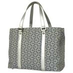 セリーヌ CELINE Cマカダム柄 トートバッグ ハンドバッグ トートバッグ キャンバス ライトブルー レディース 中古