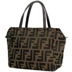 フェンディ FENDI ズッカ柄 ハンドバッグ ミニ ハンドバッグ キャンバス ブラウン 8N0000 レディース 中古