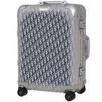 クリスチャンディオール Christian Dior ディオール アンド リモワ キャリーオン スーツケース DIOR AND RIMOWA オブリーク 35L シルバー ブルー 中古