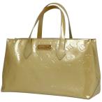 ショッピングヴェルニ ルイ・ヴィトン Louis Vuitton ウィルシャー PM 手提げ エナメル ハンドバッグ モノグラムヴェルニ ブロンコライユ M91452 レディース 中古