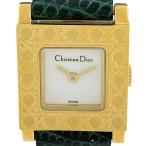 クリスチャンディオール Christian Dior ラ・パリジェンヌ D60-159 腕時計 SS GP クォーツ ホワイト レディース 中古
