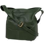 ショッピングロエベ ロエベ LOEWE ロゴ ショルダーバッグ アナグラム ショルダーバッグ レザー グリーン レディース 中古 在庫一掃