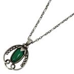ジョージジェンセン Georg Jensen デザイン ネックレス ラブラドライト ヘリテージ 1990 ネックレス シルバー925 シルバー グリーン レディース 中古