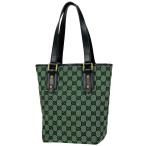 グッチ GG柄 ハンドバッグ トートバッグ ハンドバッグ GGキャンバス グリーン ブラック 257250 中古 在庫一掃
