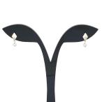 ショッピングused メレダイヤ デザインピアス WG ホワイトゴールド ピアス K18 WG ダイヤモンド レディース 中古