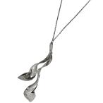 ティファニー TIFFANY&amp;Co. ダブル オーキッド ドロップ ネックレス スイング ペンダント ネックレス シルバー925 シルバー レディース 中古