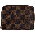 ルイ・ヴィトン Louis Vuitton ジッピー コインパース 小銭入れ ラウンドファスナー カード入れ カードケース コインケース ダミエ N63070 レディース 中古