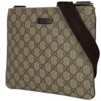 グッチ GG柄 メッセンジャーバッグ 斜め掛け GGスプリーム ショルダーバッグ コーティングキャンバス ブラウン 201538 在庫一掃