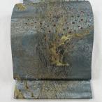 袋帯 美品 秀品 樹木 墨流し 箔 金糸