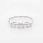 ショッピング15号 メレダイヤ デザインリング プラチナ 指輪 リング 15号 Pt900 ダイヤモンド レディース 中古