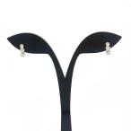 ショッピングused メレダイヤ デザインピアス WG ホワイトゴールド ダイヤモンド スイング ピアス K18 K14 WG レディース 中古