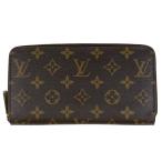 ルイ・ヴィトン Louis Vuitton ジッピー ウォレット 札入れ 小銭入れ ラウンドジップ ラウンドファスナー 長財布 モノグラム ブラウン M60017 レディース 中古