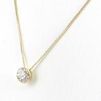 ダイヤモンド デザインネックレス YG イエローゴールド ペンダント ネックレス K18 ダイヤモンド レディース 中古
