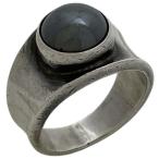 ジョージジェンセン Georg Jensen デザイン リング ラウンド 指輪 リング 11号 シルバー925 シルバー ブラック レディース 中古