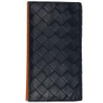 ボッテガヴェネタ BOTTEGAVENETA イントレチャート 長財布 ナッパ 札入れ カード入れ 長財布 レザー ブラック レディース 中古