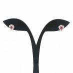 ショッピングルビー ルビー デザインピアス プラチナ メレダイヤ ピアス Pt850 ルビー ダイヤモンド レディース 中古