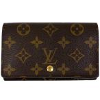 ショッピングLOUIS ルイ・ヴィトン Louis Vuitton ポルト モネ ビエ トレゾール 札入れ 小銭入れ 二つ折り財布 モノグラム ブラウン M61730 レディース 中古