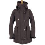 ショッピングmoncler モンクレール MONCLER ガンビア ダウンジャケット GANBIE コート ファー付き アウター ダウンジャケット ブラウン レディース 中古