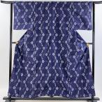 ショッピング琉球 紬 身丈156cm 裄丈62.5cm S 袷 琉球かすり 証紙あり 燕 絣柄 濃紫 正絹 逸品 中古 在庫一掃