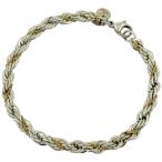 ティファニー TIFFANY&amp;Co. ツイスト ブレスレッド スクリュー 腕輪 K18 ブレスレット シルバー925 750 シルバー ゴールド レディース 中古