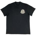 ショッピングmoncler モンクレール MONCLER ロゴ Tシャツ クルーネック SS T-SHIRT トップス 半袖Ｔシャツ 綿 ブラック メンズ 中古